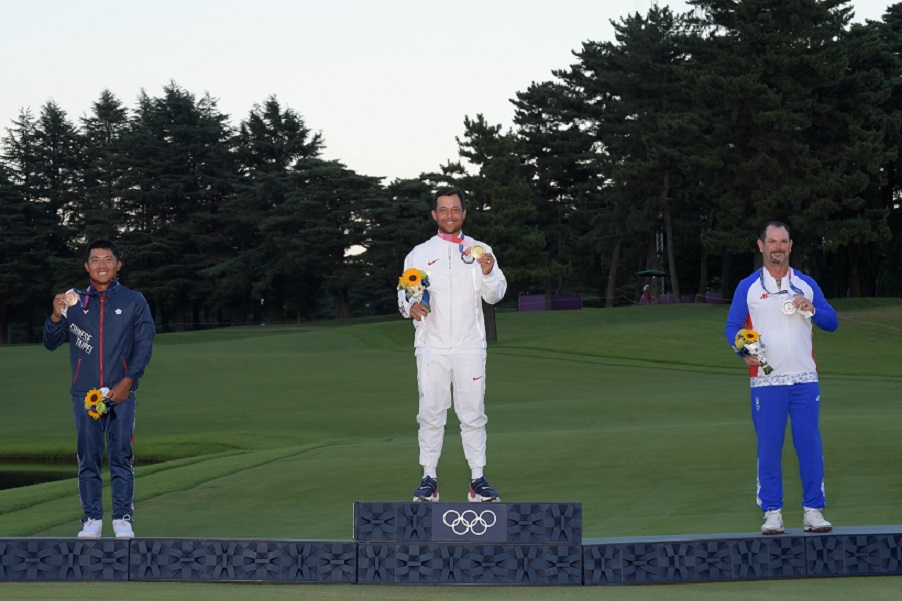 Olympic golf podium
